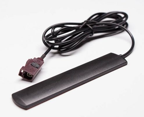 車(chē)載wifi天線4G貼片外置天線接RG174同軸線配D型棕色FAKRA汽車(chē)連接器